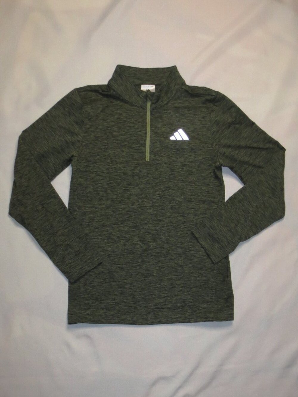 ADIDAS womens SHIRT green SLIM FIT running WORKOUT top STRETCH SIZE MEDIUM